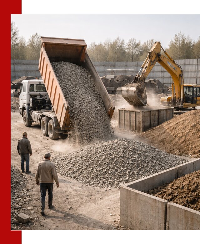 Доставка нерудных материалов с погрузкой и разгрузкой в Рузаевке