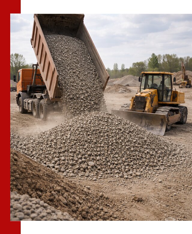 Доставка гравийного щебня фракции 40-70 в Рузаевке