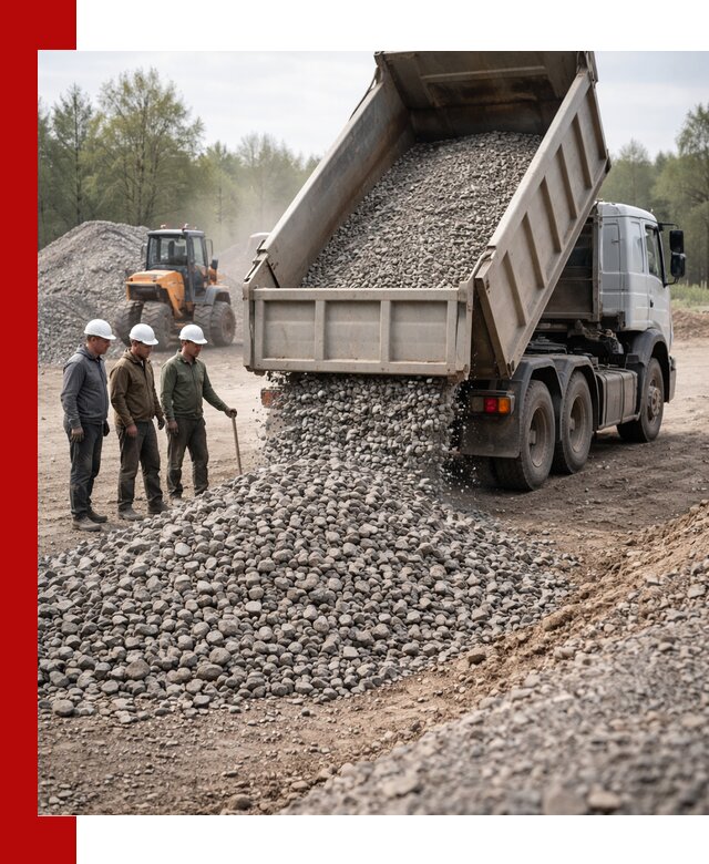 Доставка гравийного щебня фракции 70-120 в Рузаевке