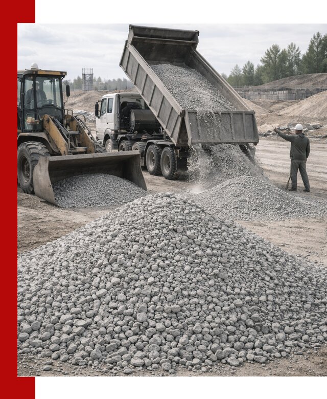 Доставка известнякового щебня фр. 5–20 в Рузаевке