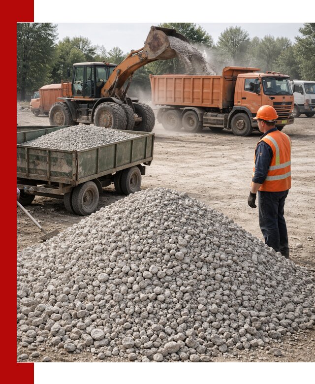 Доставка известнякового щебня фракция 20–40 в Рузаевке