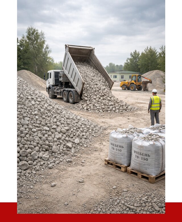 Известняковый щебень фракция 70-150 в Рузаевке от 1296 р. | ПРОНЕРУДРзв