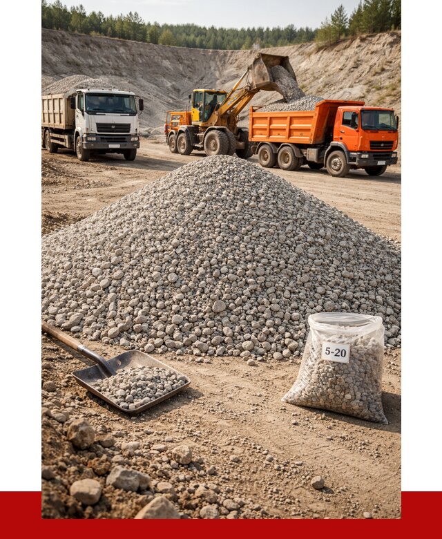 Доломитовый щебень фр. 5-20 в Рузаевке от 4355 р. | ПРОНЕРУДРзв