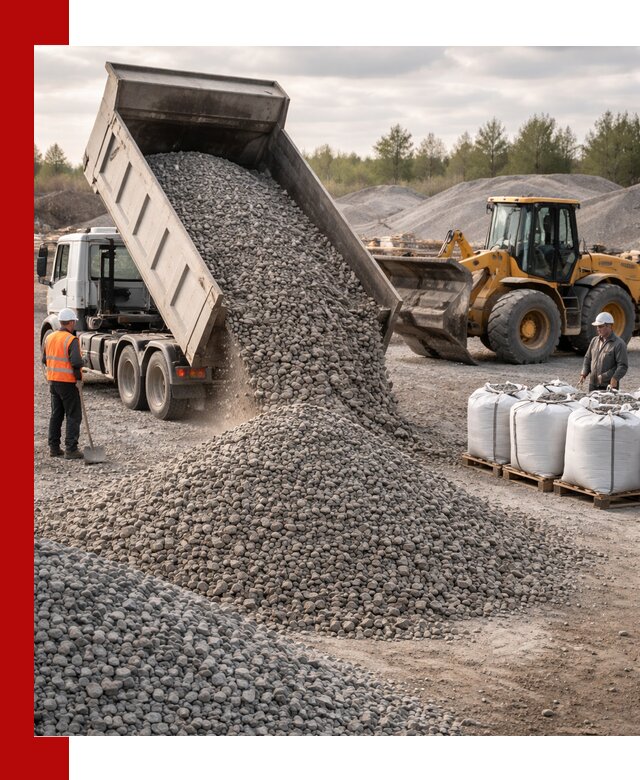 Бетонный щебень фракция 5–20 с доставкой в Рузаевке