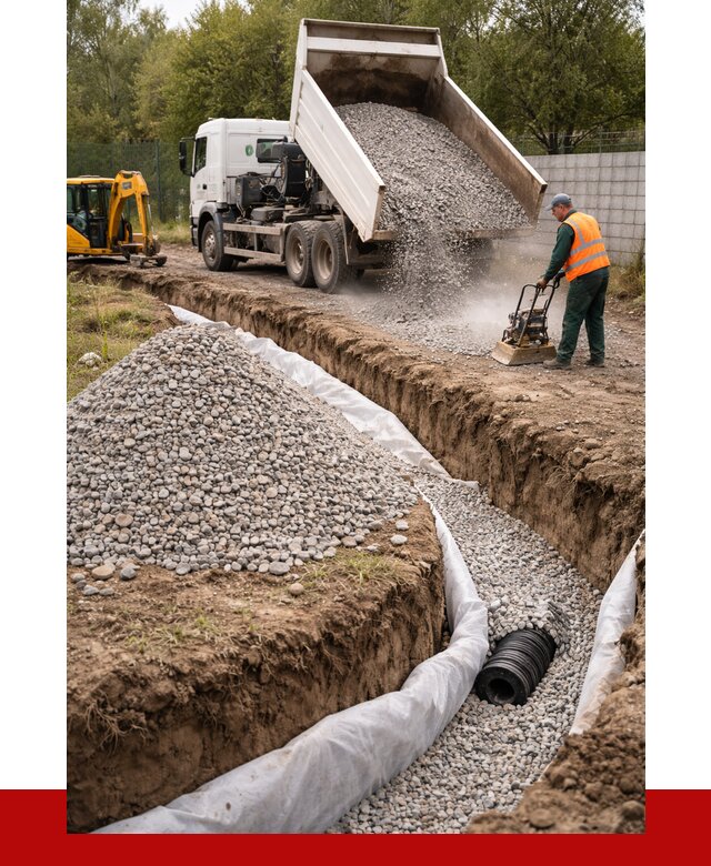 Щебень для дренажа в Рузаевке от 1918 р., ПРОНЕРУДРзв доставка