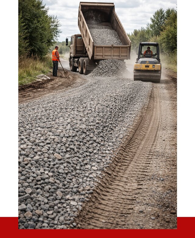 Щебень для отсыпки дороги в Рузаевке от 2799 р. ПРОНЕРУДРзв