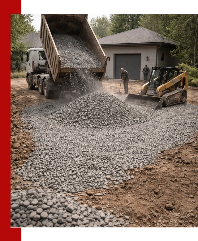 Щебень для парковки в Рузаевке: доставка и укладка качественного материала