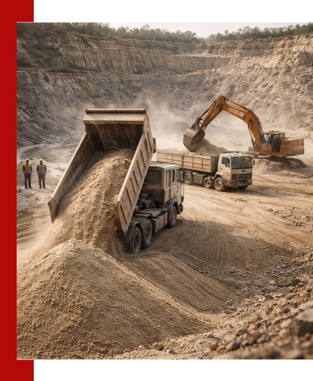 Карьерный песок навалом с доставкой в Рузаевке