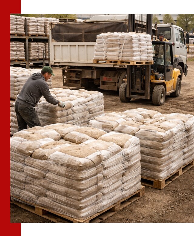 Карьерный песок в мешках с доставкой в Рузаевке