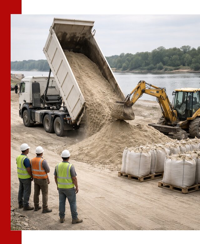 Доставка речного песка в Рузаевке самосвалами и погрузкой
