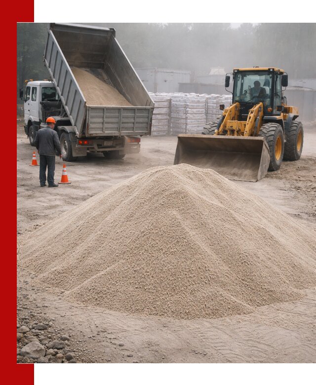 Кварцевый песок фракция 0–8 для стройработ в Рузаевке