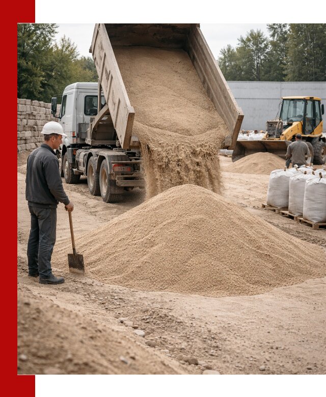 Кварцевый песок фракция 0–3 мм с доставкой в Рузаевке