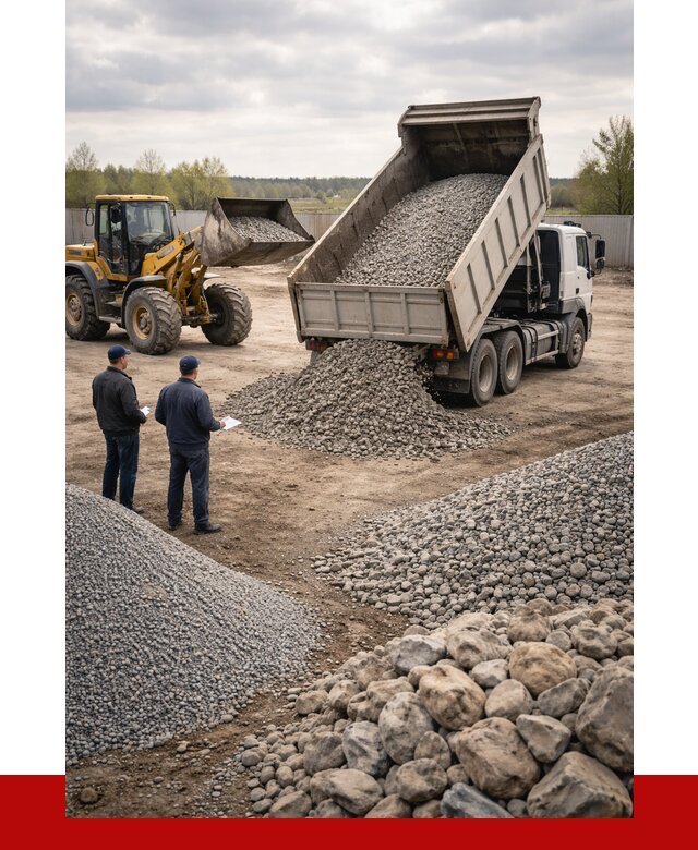 Гравий и камень с доставкой в Рузаевке от 4355 р. - ПРОНЕРУДРзв