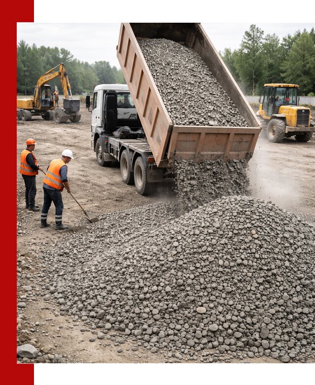 Доставка гравия фракции 40-70 в Рузаевке оптом и в розницу