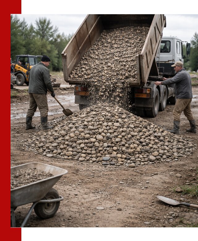 Доставка гальки речной оптом и в розницу в Рузаевке