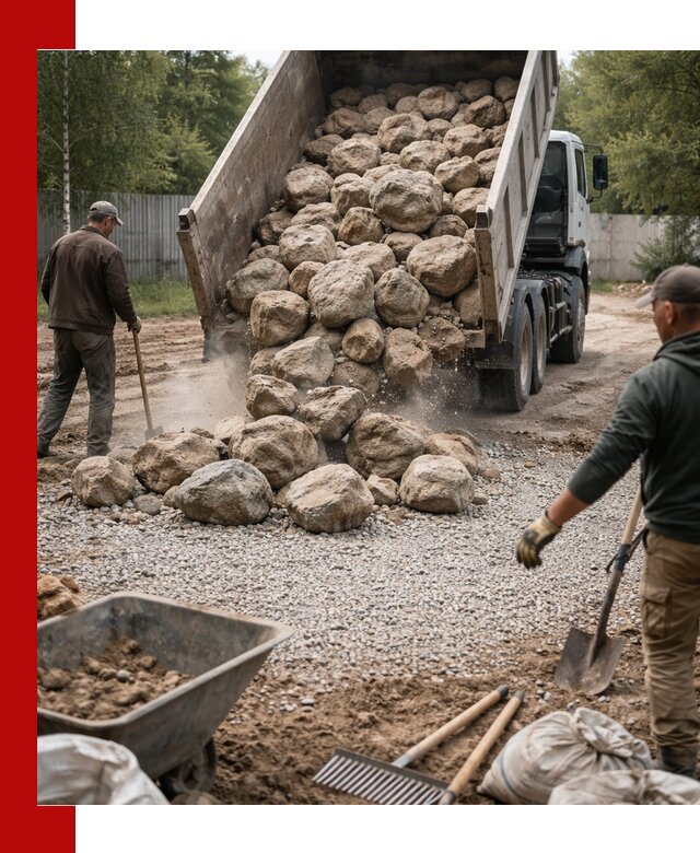 Доставка и укладка булыжника в Рузаевке