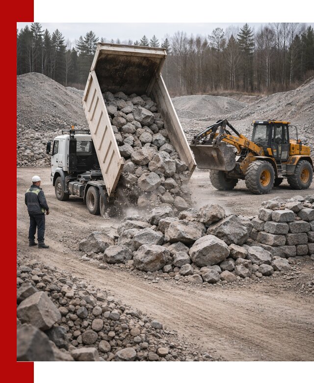 Доставка и продажа бутового гранитного камня в Рузаевке