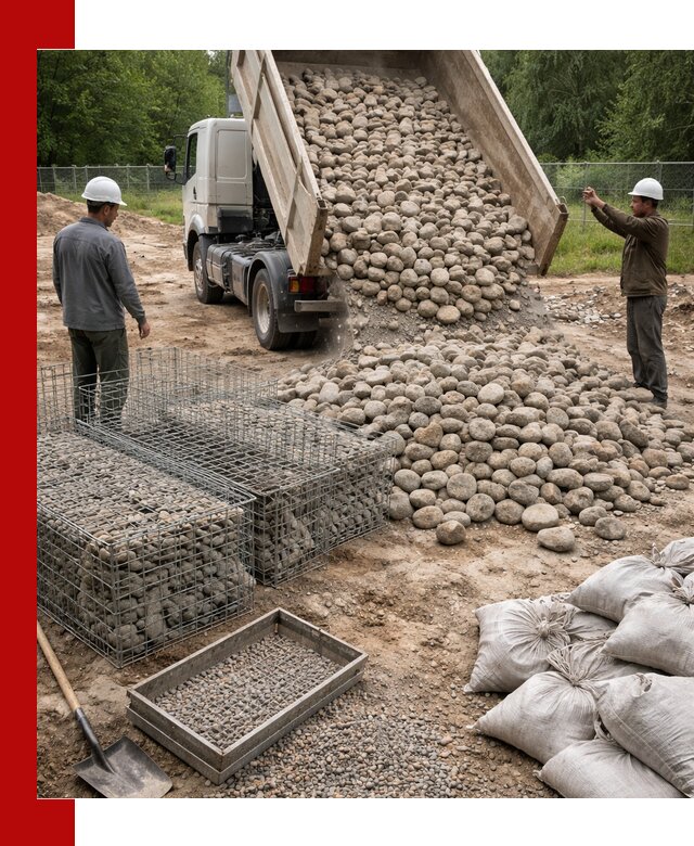 Камень для габионов фракция 70–151 в Рузаевке