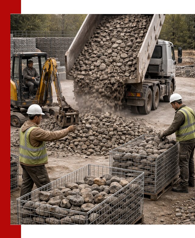 Камень для габионов фракция 100–201 в Рузаевке