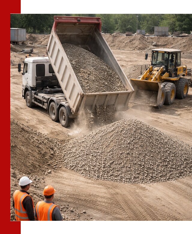 Щебень с песком (ЩГПС С2) с доставкой в Рузаевке