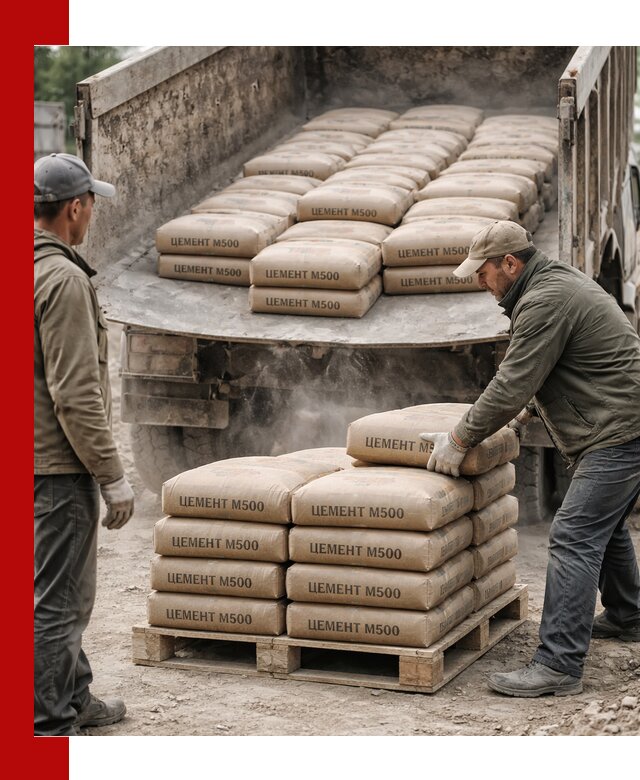 Цемент М500 с доставкой самосвалом в Рузаевке