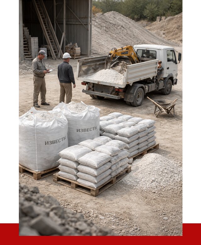 Известь строительная в Рузаевке с доставкой от 4355 р. | ПРОНЕРУДРзв