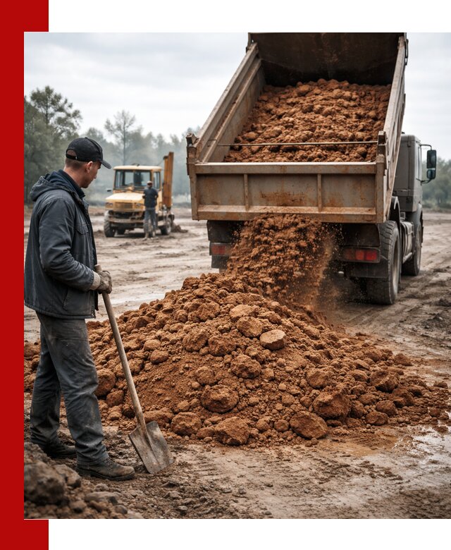 Глина для засыпки в Рузаевке с доставкой самосвалами