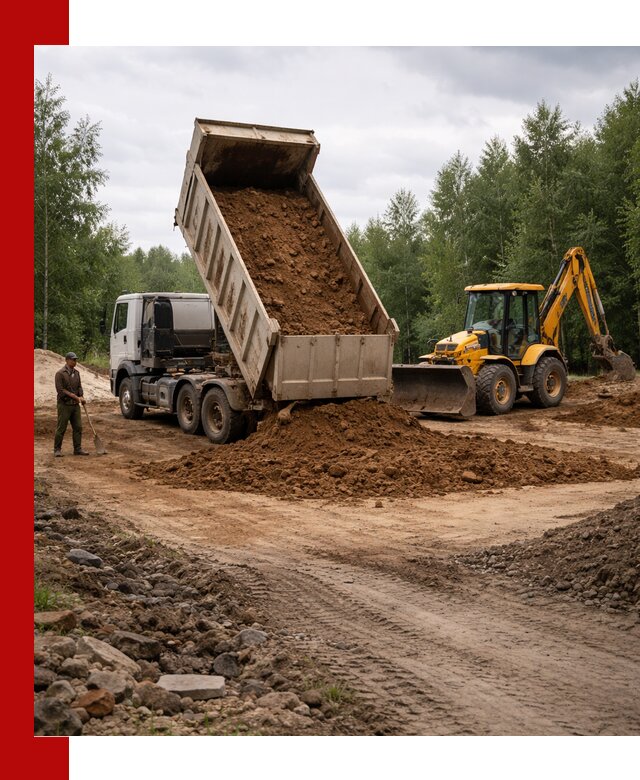 Доставка суглинка самосвалами в Рузаевке подсыпка и планировка