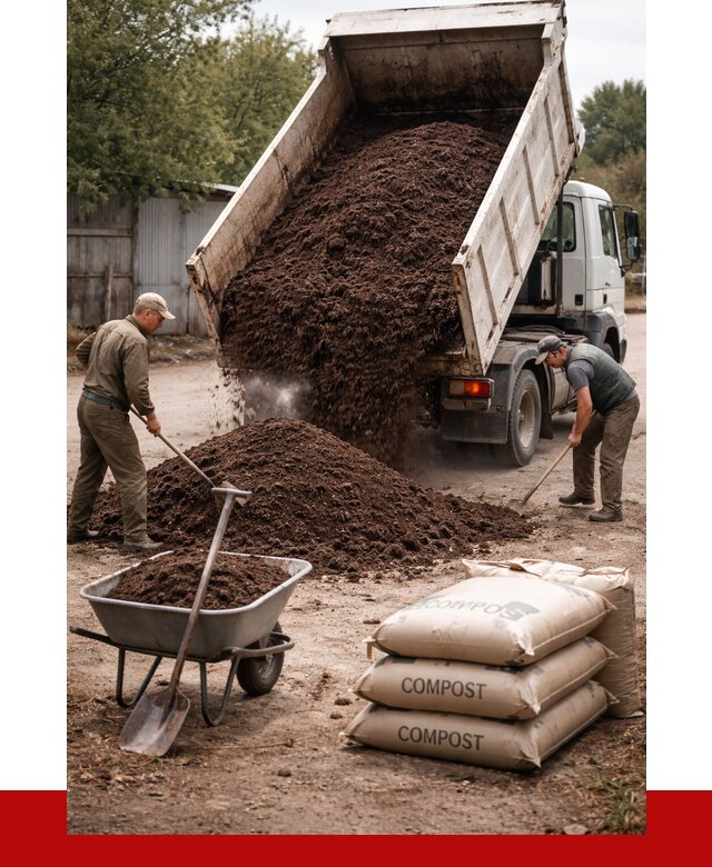 Купить компост в Рузаевке от 4355 р. за куб с доставкой | ПРОНЕРУДРзв