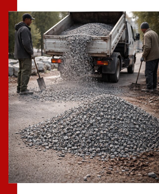 Гранитная крошка для посыпки дорог и тротуаров в Рузаевке