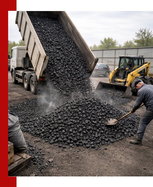Доставка угля орех в Рузаевке оптом и в розницу