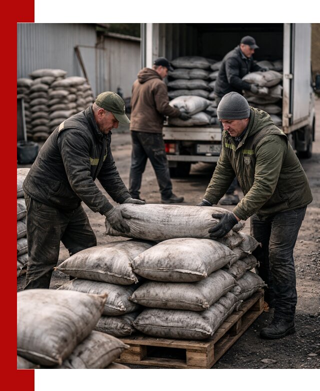 Доставка угля в мешках по выгодным ценам в Рузаевке