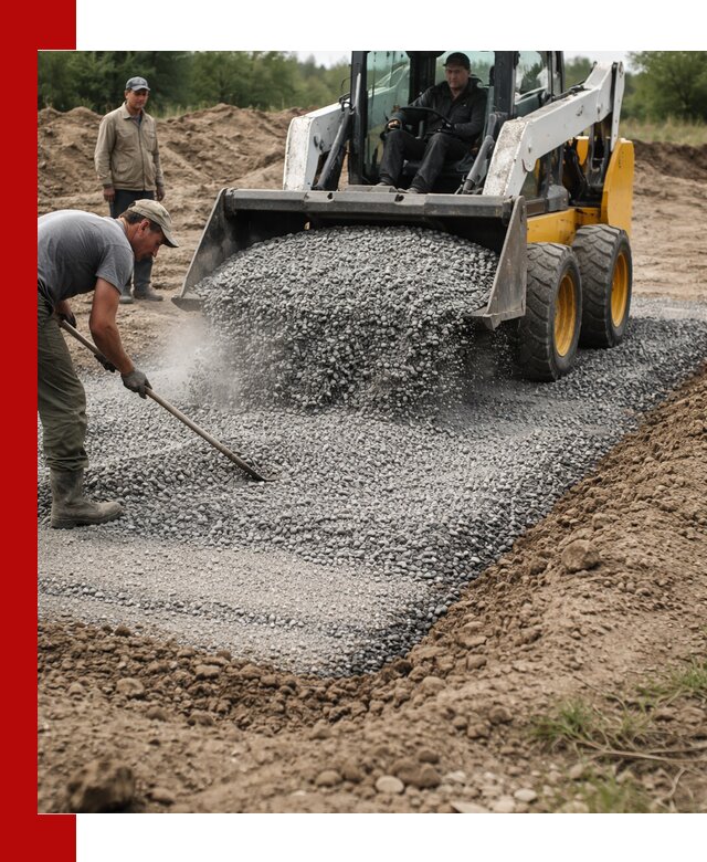 Устройство щебеночной подушки в Рузаевке для дорог и фундаментов